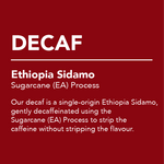 Ever Coffee Ethiopia Sidamo decaf pack label