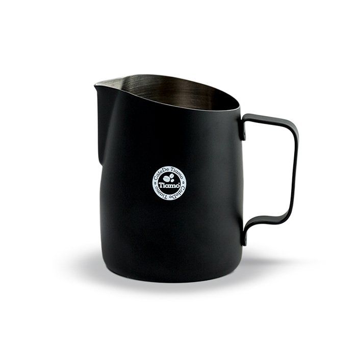 Tapered Milk Jug 450ml, Matte Black - Tiamo