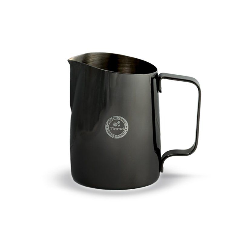 Tapered Milk Jug, 450ml, Metallic Black - Tiamo