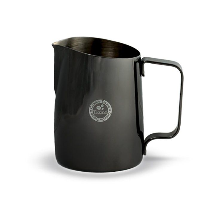Tapered Milk Jug, 650ml, Metallic Black - Tiamo
