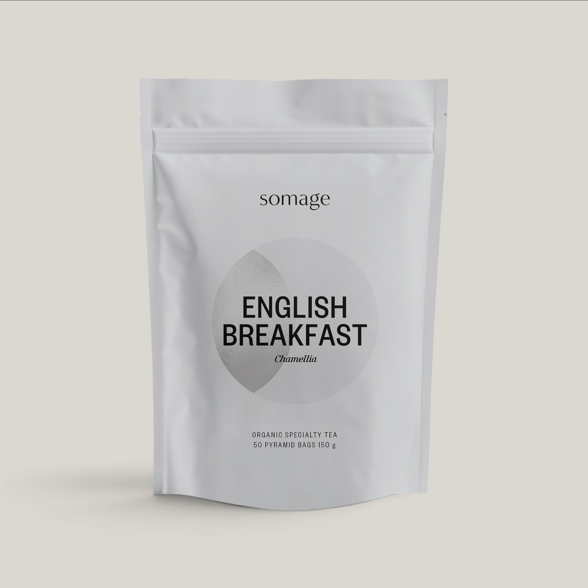 Somage English Breakfast certified organic pyramid tea bags, 50 pack